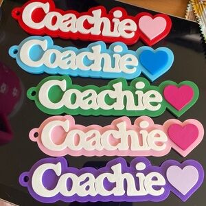 Hand Crafted 3D Printed “Coachie” bag charm key fob pick (1) color